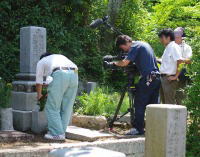 墓掃除NHK取材